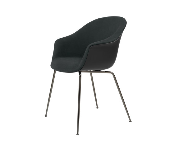 Bat Dining Chair - Front Upholstered, Conic base | Chaises | GUBI