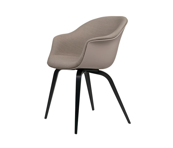 Bat Dining Chair - Front Upholstered, Wood base | Chaises | GUBI