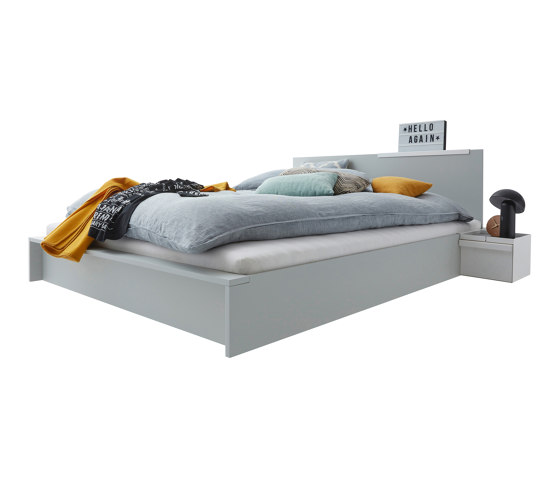 Flai bed lacquered with headboard | Letti | Müller small living