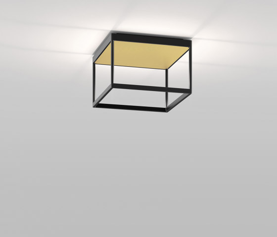 REFLEX² M 200 black | pyramid structure gold | Lampade plafoniere | serien.lighting