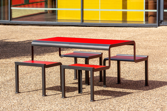 Paosa Table de pique-nique 4 places | Ensembles table et chaises | Concept Urbain