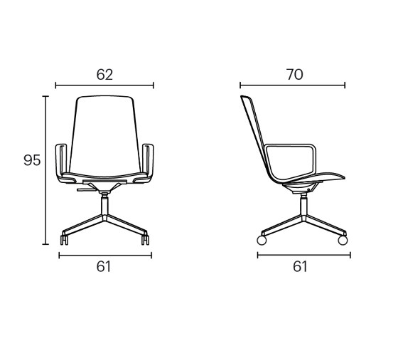 Lottus Conference with castors | Office chairs | ENEA