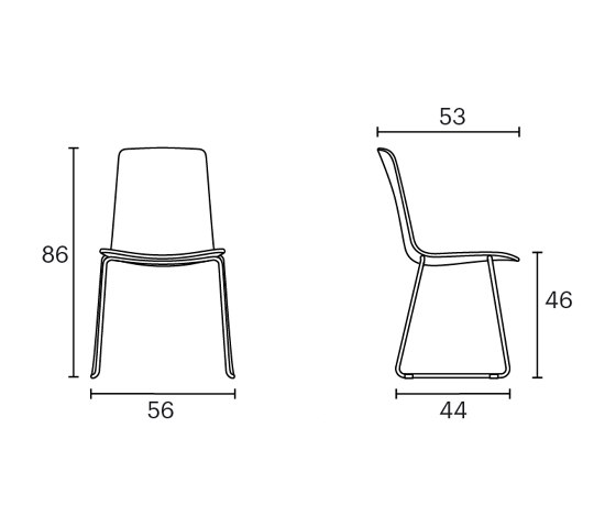 Stuhl Lottus High mit Kufengestell | Stühle | ENEA