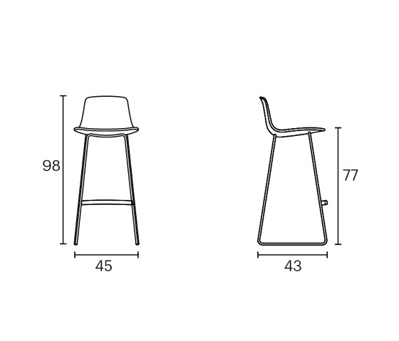 Lottus sledge stool | Bar stools | ENEA