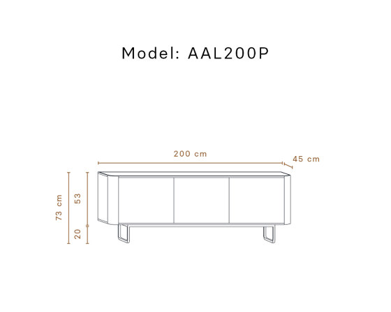 Adara Sideboard with plain doors | Sideboards / Kommoden | Momocca