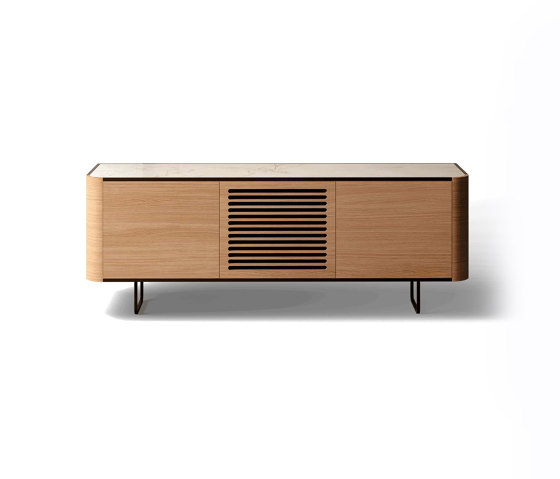 Adara "Sixties" TV Cabinet with grooved doors. | Credenze | Momocca