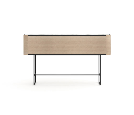 Adara Console Table with drawers, plain doors (high legs) | Consolle | Momocca