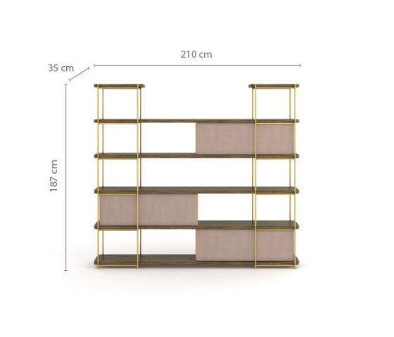 Julia Contemporary shelf with sliding panels | Regale | Momocca
