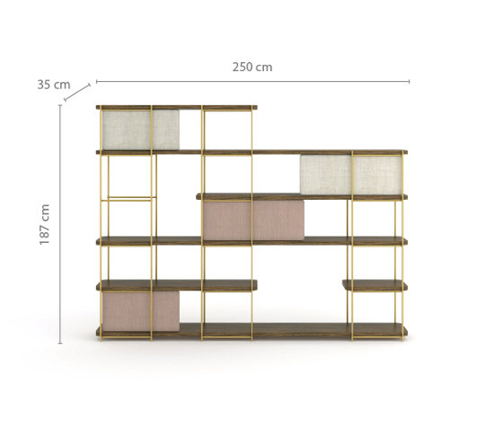 Julia Wooden sheving with metallic structure | Scaffali | Momocca