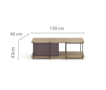 Julia Coffe table with upholstery panel | Couchtische | Momocca