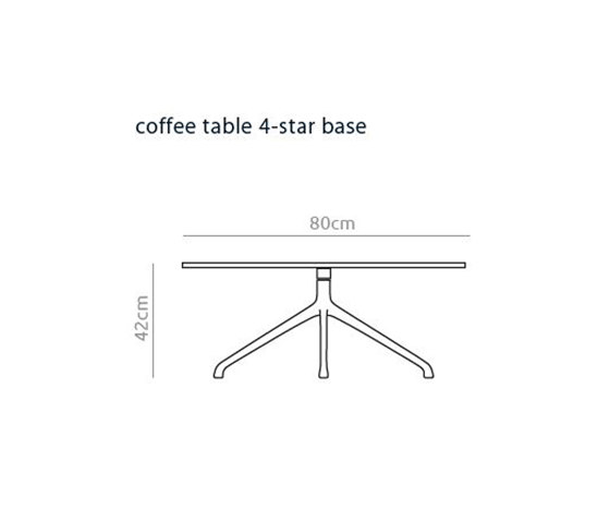 Coffee & Side Tables | Coffee Table 4-Star Base | Mesas de centro | Conceptual