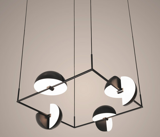 Trapeze Quartette Black | Lámparas de suspensión | Oblure