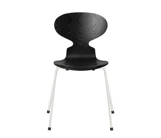 Ant™ | Chair | 3101 | Black coloured ash | White base | Sillas | Fritz Hansen