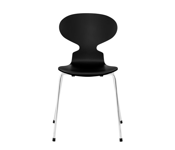Ant™ | Chair | 3101 | Black lacquered  | Chrome base | Sedie | Fritz Hansen