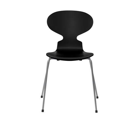 Ant™ | Chair | 3101 | Black lacquered | Silver grey base | Sillas | Fritz Hansen