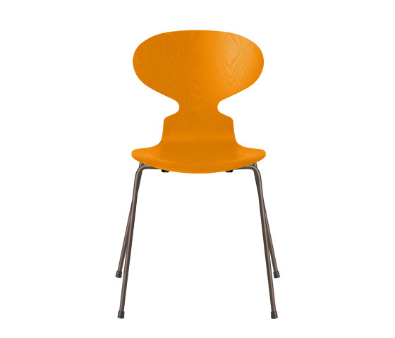 Ant™ | Chair | 3101 | Burnt Yellow coloured ash | Brown bronze base | Chairs | Fritz Hansen