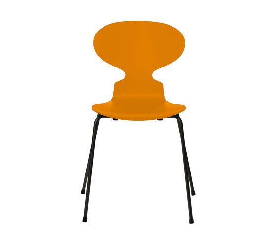 Ant™ | Chair | 3101 | Burnt Yellow lacquered | Black base | Chaises | Fritz Hansen