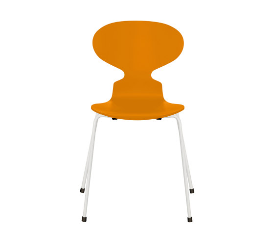Ant™ | Chair | 3101 | Burnt Yellow lacquered | White base | Chaises | Fritz Hansen