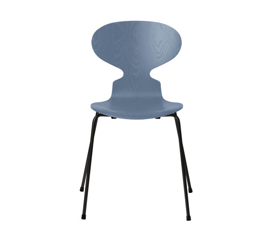 Ant™ | Chair | 3101 | Dusk blue coloured ash | Black base | Chairs | Fritz Hansen