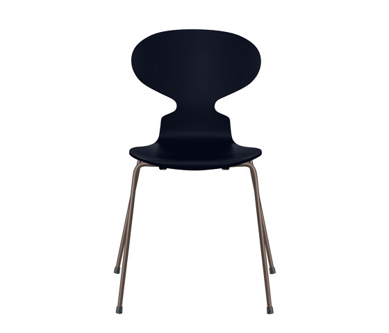 Ant™ | Chair | 3101 | Midnight blue lacquered  | Brown bronze base | Chaises | Fritz Hansen
