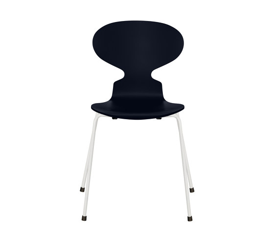 Ant™ | Chair | 3101 | Midnight blue lacquered | White base | Chaises | Fritz Hansen