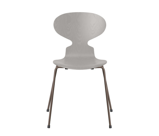 Ant™ | Chair | 3101 | Nine grey coloured ash | Brown bronze base | Chaises | Fritz Hansen
