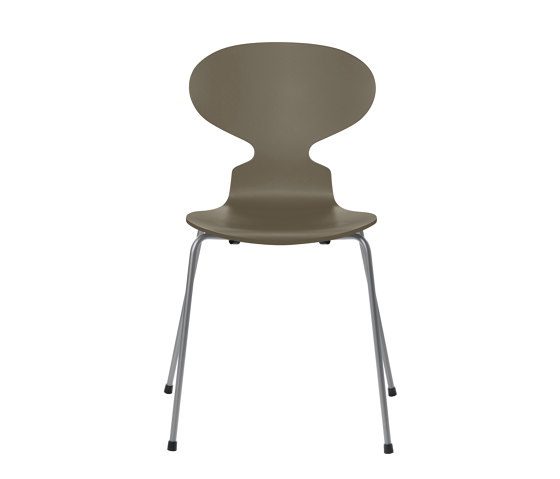 Ant™ | Chair | 3101 | Olive green lacquered | Silver grey base | Chaises | Fritz Hansen
