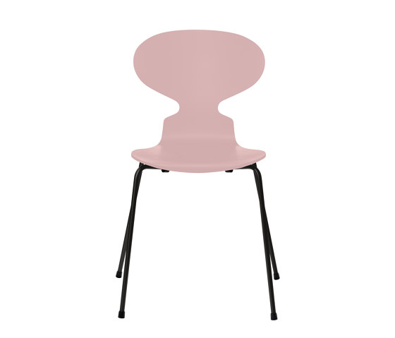 Ant™ | Chair | 3101 | Pale rose lacquered | Black base | Sillas | Fritz Hansen
