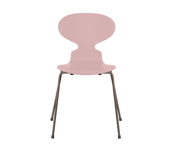 Ant™ | Chair | 3101 | Pale rose lacquered  | Brown bronze base | Sedie | Fritz Hansen