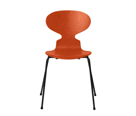Ant™ | Chair | 3101 | Paradise orange coloured ash | Black base | Chaises | Fritz Hansen