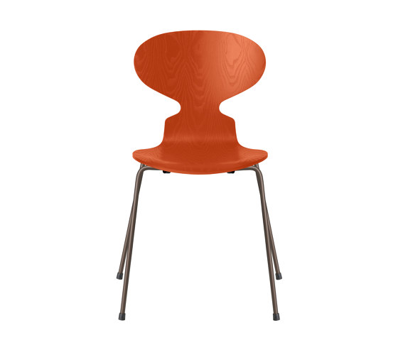 Ant™ | Chair | 3101 | Paradise orange coloured ash | Brown bronze base | Sillas | Fritz Hansen