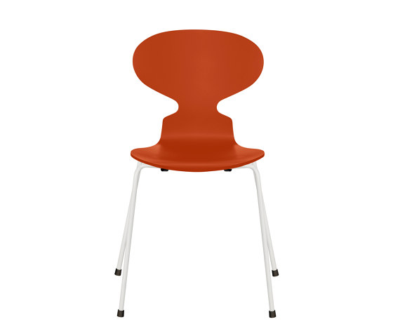 Ant™ | Chair | 3101 | Paradise orange lacquered | White base | Sillas | Fritz Hansen