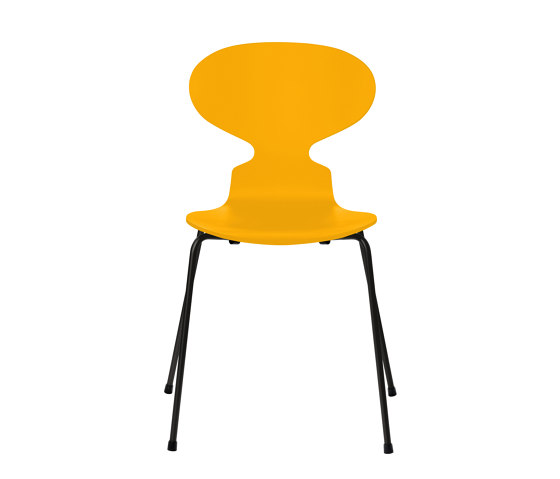 Ant™ | Chair | 3101 | True yellow lacquered | Black base | Sillas | Fritz Hansen