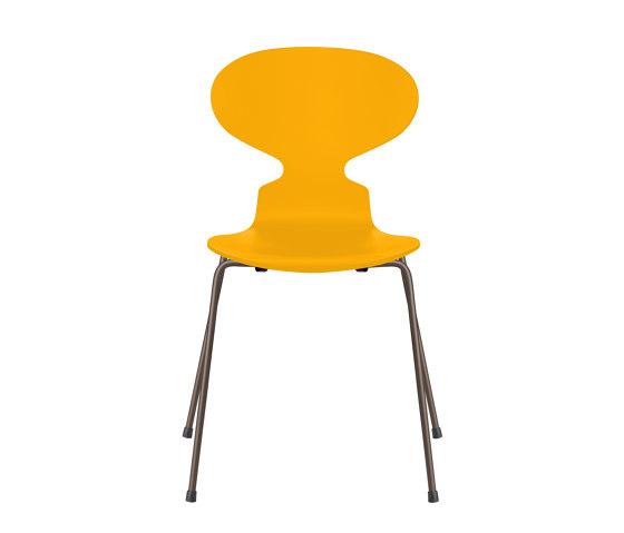 Ant™ | Chair | 3101 | True yellow lacquered  | Brown bronze base | Chairs | Fritz Hansen
