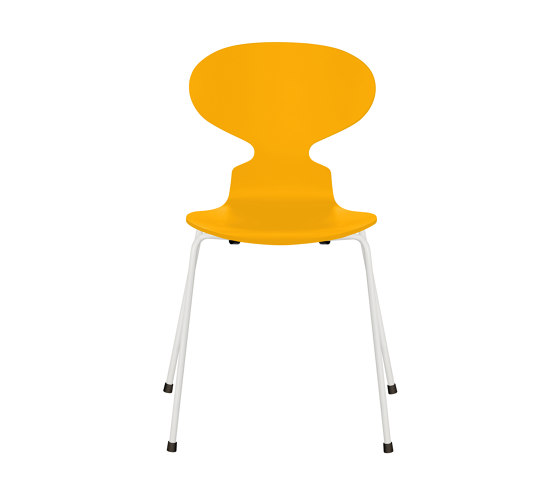 Ant™ | Chair | 3101 | True yellow lacquered | White base | Sillas | Fritz Hansen