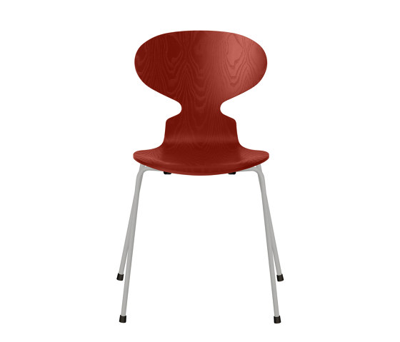 Ant™ | Chair | 3101 | Venetian red coloured ash | Nine grey base | Stühle | Fritz Hansen