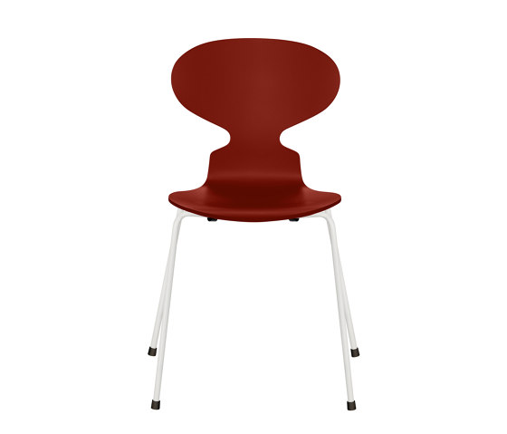Ant™ | Chair | 3101 | Venetian red lacquered | White base | Stühle | Fritz Hansen