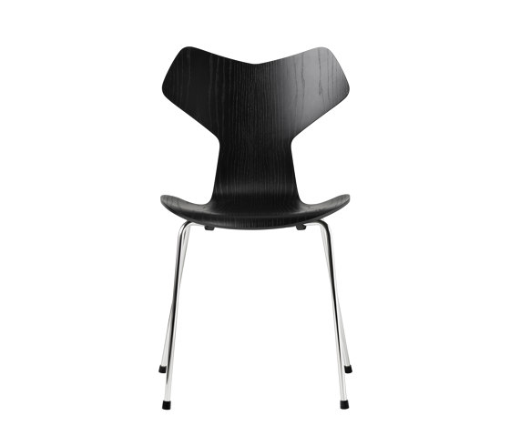 Grand Prix™ | Chair | 3130 | Black coloured ash | Chrome base | Sedie | Fritz Hansen