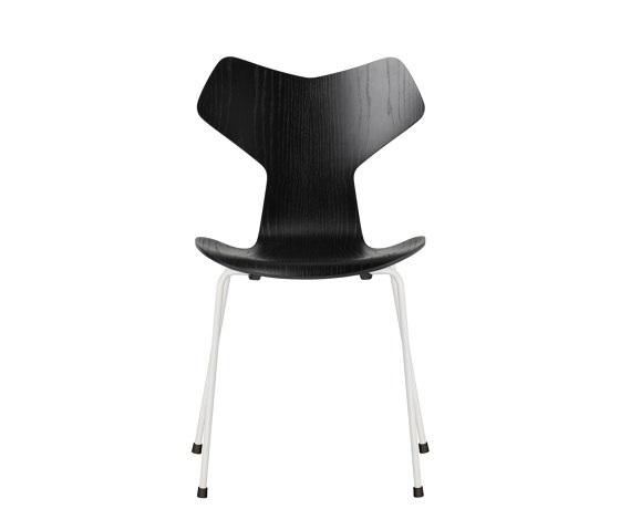Grand Prix™ | Chair | 3130 | Black coloured ash | White base | Chairs | Fritz Hansen