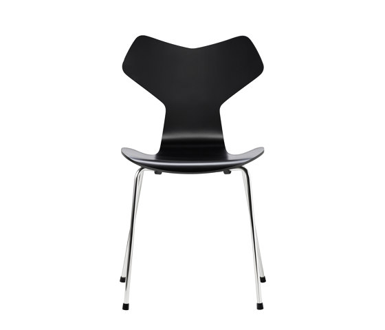 Grand Prix™ | Chair | 3130 | Black lacquered | Chrome base | Sedie | Fritz Hansen