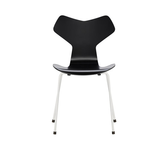 Grand Prix™ | Chair | 3130 | Black lacquered | White base | Sedie | Fritz Hansen
