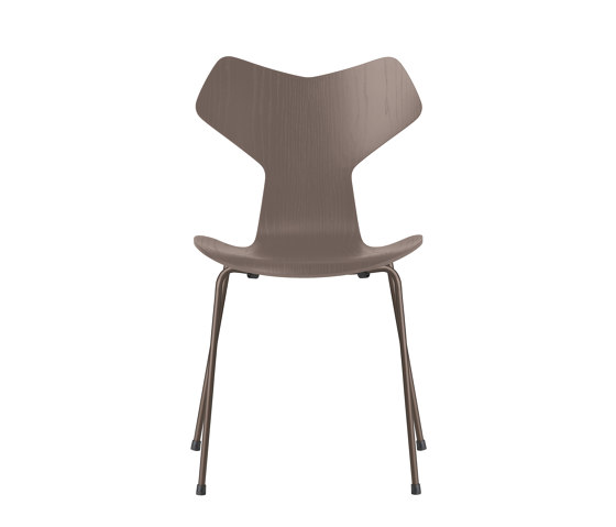 Grand Prix™ | Chair | 3130 | Deep clay coloured ash | Brown bronze base | Stühle | Fritz Hansen