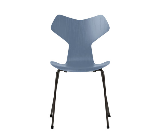 Grand Prix™ | Chair | 3130 | Dusk blue coloured ash | Black base | Chairs | Fritz Hansen