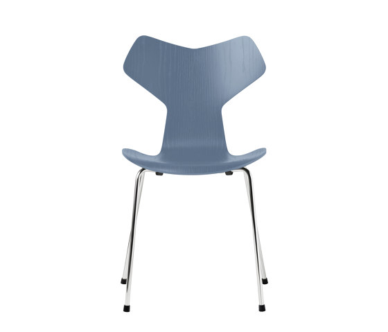 Grand Prix™ | Chair | 3130 | Dusk blue coloured ash | Chrome base | Chairs | Fritz Hansen