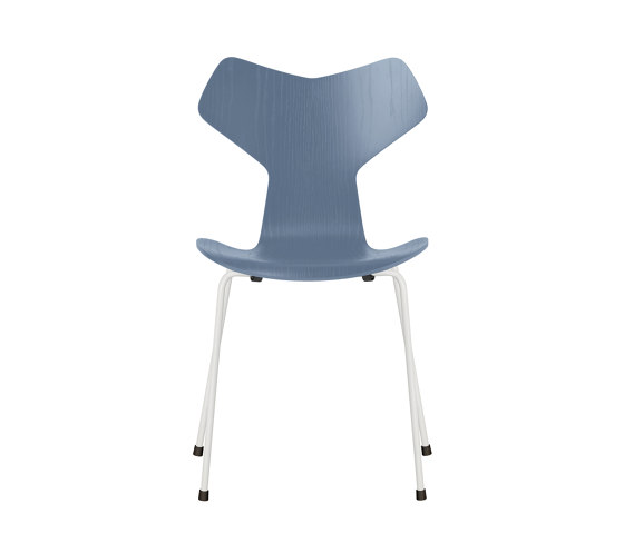 Grand Prix™ | Chair | 3130 | Dusk blue coloured ash | White base | Stühle | Fritz Hansen