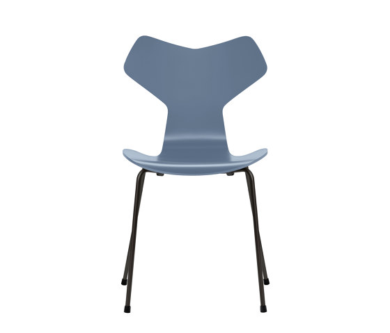 Grand Prix™ | Chair | 3130 | Dusk blue lacquered | Black base | Stühle | Fritz Hansen