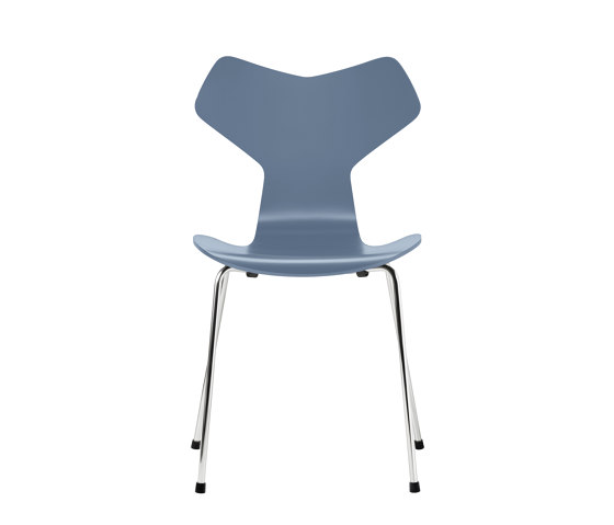 Grand Prix™ | Chair | 3130 | Dusk blue lacquered | Chrome base | Chairs | Fritz Hansen