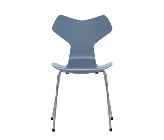 Grand Prix™ | Chair | 3130 | Dusk blue lacquered | Silver grey base | Stühle | Fritz Hansen