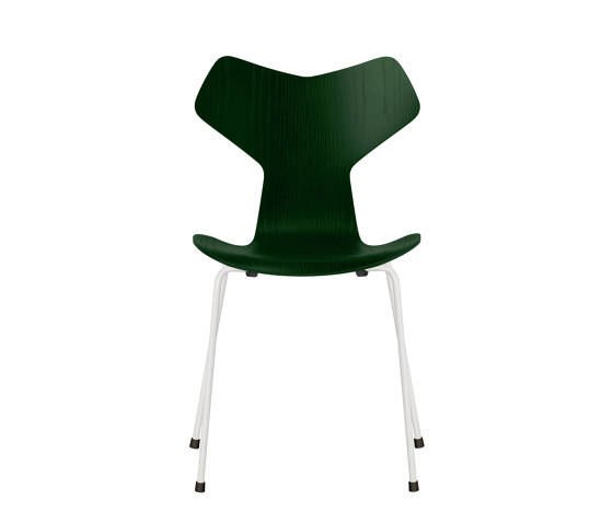 Grand Prix™ | Chair | 3130 | Evergreen  coloured ash | White base | Chaises | Fritz Hansen