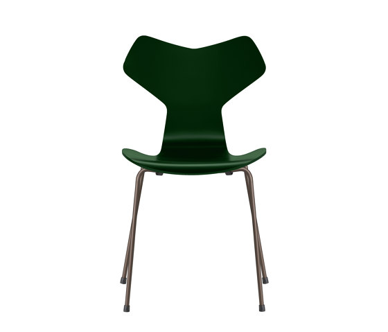 Grand Prix™ | Chair | 3130 | Evergreen  lacquered | Brown bronze base | Stühle | Fritz Hansen